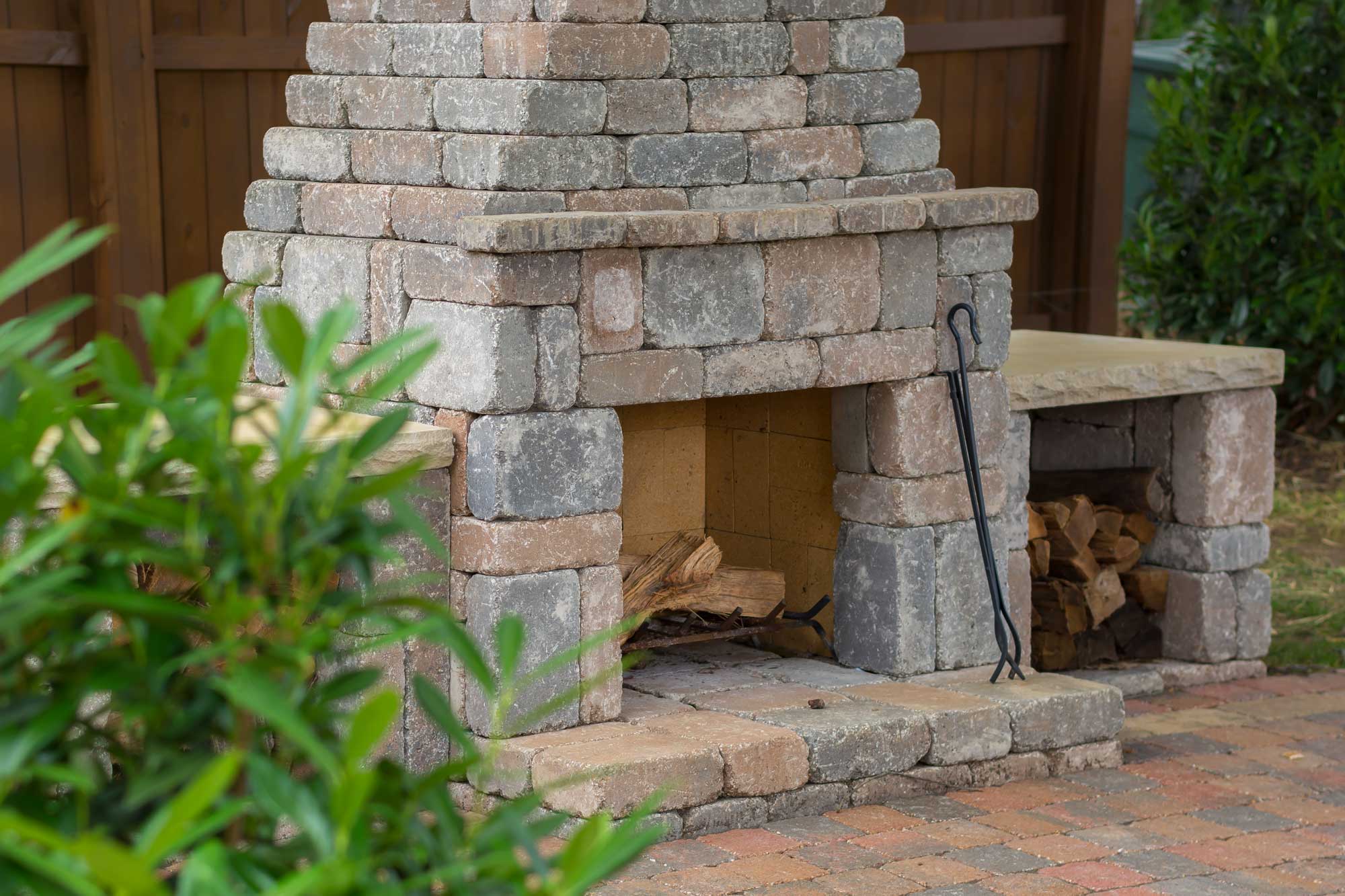 Wood Boxes Kit shown with Fremont Fireplace (sold separately).