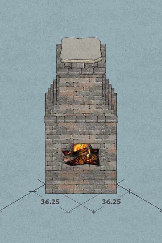 How to build a fireplace kit at the corner of a patio