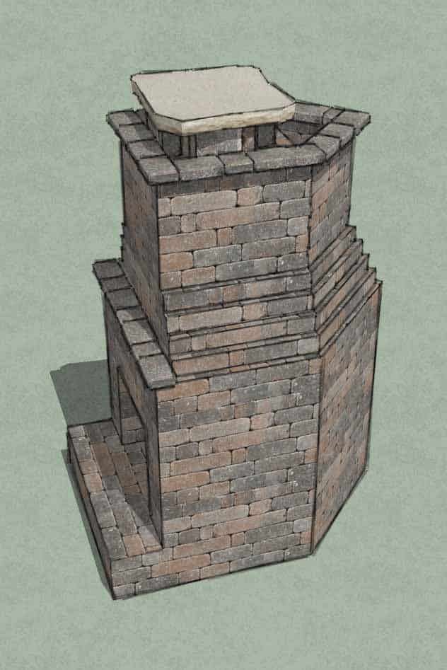 ineffective way of building a corner fireplace